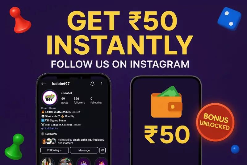 LudoBet Instagram follow offer